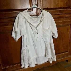 NEW POL White Hooded Top Size Small